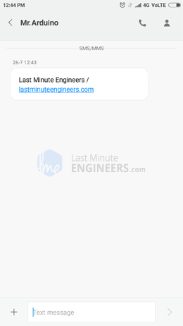 Sending SMS through SIM800L GSM Module