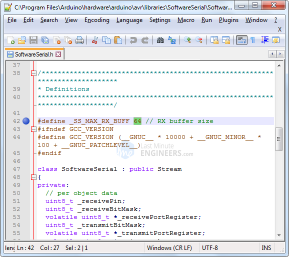 Expanding Arduino SoftwareSerial Buffer Size